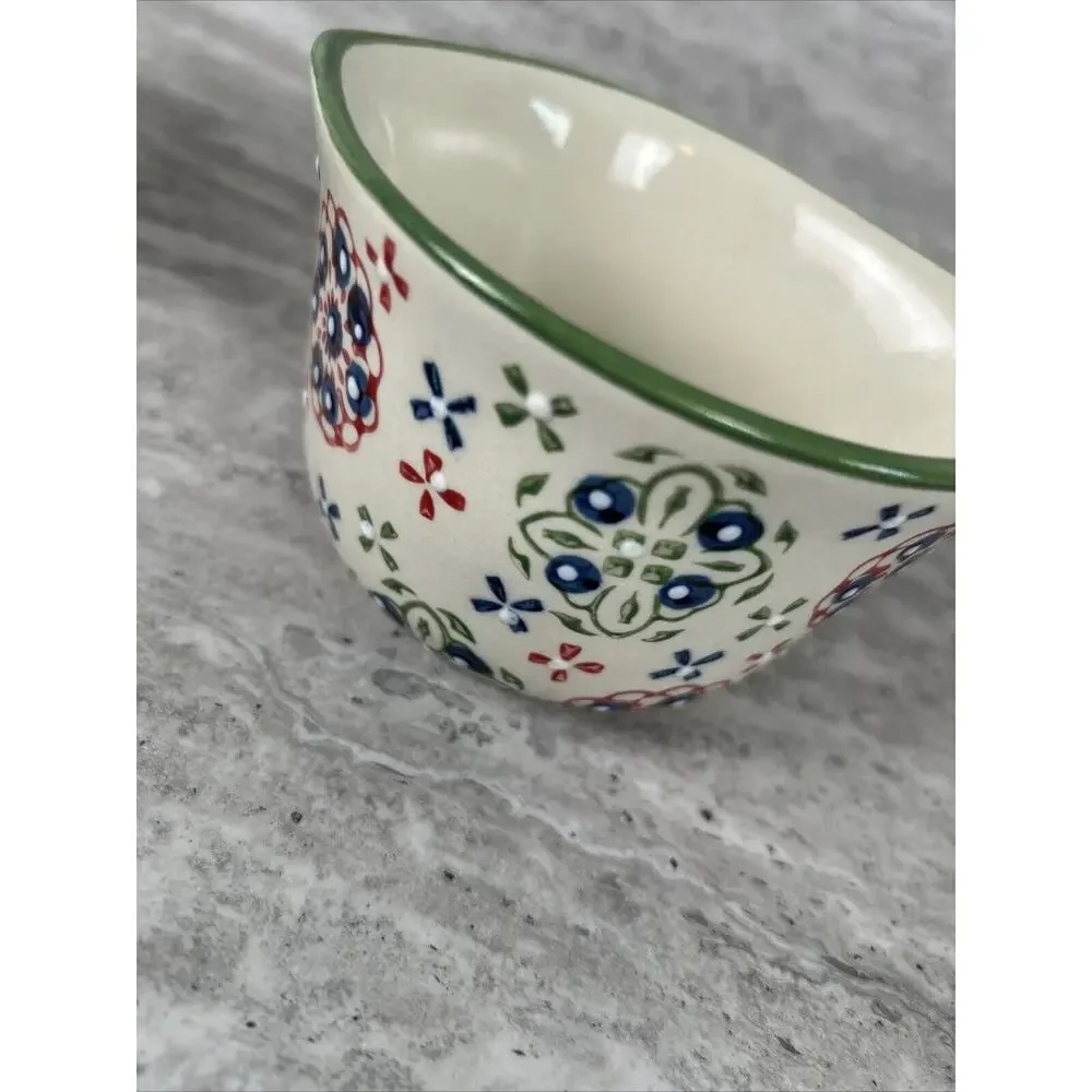 TWO Stoneware Measuring cups (1/2 cup, 1 cup) Pfaltzgraff Stoneware Floral‎